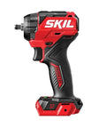 12V Brushless Cordless Impact Wrench 3 8 Inch Drive Compact High Torque Power Tool With Three Speed Gears And Killer Led Halo Lamp For Cranking Down Rusty Nuts Tool Only, side view with red and black design.