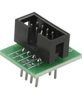 Adapter board for SOP8 To DIP8 Test Clip Kit For BIOS Chips, green circuit board with black socket connector