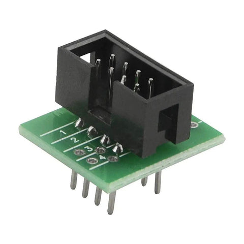 Adapter board for SOP8 To DIP8 Test Clip Kit For BIOS Chips, green circuit board with black socket connector