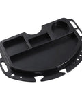 Black PC plastic Bike Repair Tray Tool Holder for Bike Repair Stands, with sections for tools, 9.64x6.10 inches