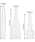 3pc Vacuum Glass Tube Kit for Face Suction Blackhead Removal and Pore Vacuum Cleaner Deep Clean Tool Set Glass Microdermabrasion Accessories