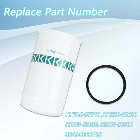 Close-up of hydraulic filter and O-ring, part of Six Piece Hydraulic Filter Set Compatible With B L M And MX Series Compact Tractors