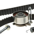 Timing Belt Kit With Tensioner, Idler Pulley, And Bolt For Most Cars On The Road, All In One Replacement displayed on white background