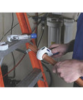 Tube Cutter 1/8 To 1-3/4 Inch With Full Stop Feed System Keeps Wheels From Contact in use cutting copper tubing
