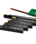 Three Eighths Inch Shank Lathe Turning Tool Set with 5 Indexable Inserts and holders for external and internal turning includes TCMT21.51 inserts S STFCR Boring Bar and wrenches ideal for semi finishing and roughing, array of inserts