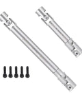 Two Pack Stainless Steel Center Driveshafts For Axial SCX24 Gladiator 1 24 RC Crawler Upgrade Parts with screws