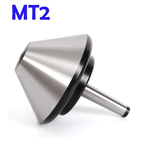 MT2 Lathe Bull Nose Live Center 5 Inch 120mm Morse Taper No 2 75 Degree Heavy Duty Alloy Steel Shaft With Triple Ball Bearings Dust And Liquid Proof For Large Hollow Workpieces