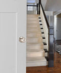 Exterior Door Knob With Lock For Your Pad, Classic Satin Nickel Finish, Brass Body, Steel Core, Adjustable Latch From Two And Three Eighths
