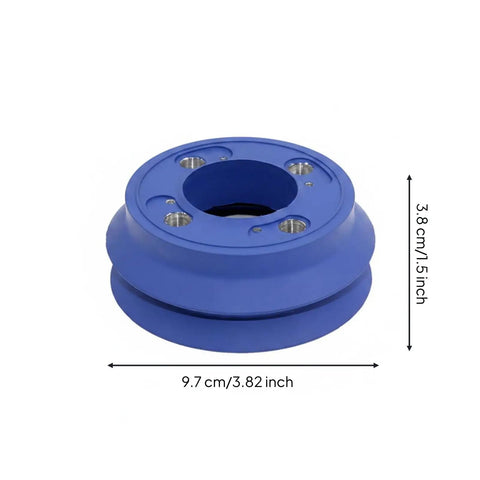 Vacuum Suction Cup With Threaded Mount, Round Rubber Gripping Part That Grabs Materials Securely, NBR Wear-Resistant, Oil-Resistant Body, 9.7 cm