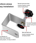 Heavy Duty Drawer Front Clamps Set Black Stainless Steel C Clamps For Woodworking Dual End Fixing Clips with threaded rod