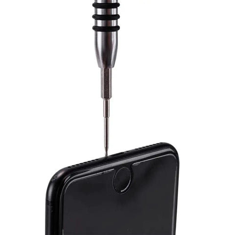 Super Dope 32 In 1 Precision Screwdriver Set With Magnetic Bits Perfect For Fixing Phones And Gadgets Ergonomic Handle Makes Tech Repair A Breeze Anywhere. Precision screwdriver bit repairing black smartphone back