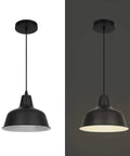 Black Industrial Pendant Lights Set Of 3 Modern Farmhouse Ceiling Fixtures Matte Metal Hanging Lamps dual view