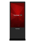 55 Inch 4K Ultra Hd Free Standing Digital Signage Kiosk Featuring Crisp Ips Panel shown in front view with ViewSonic branding.