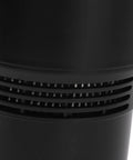 Close-up view of Portable Electric Car Cup Cooler Warmer And Heated Travel Coffee Mug With Aluminum Finish for easy temperature adjustments.