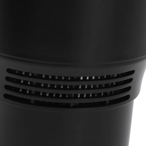 Close-up view of Portable Electric Car Cup Cooler Warmer And Heated Travel Coffee Mug With Aluminum Finish for easy temperature adjustments.