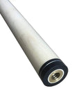 Extra Spare Pool Cue Shaft 5/16x18 Joint 13mm Leather Tip With White Ferrule Canadian Hard Rock Maple Replacement For Pro Players And Casual Pool Sharks close-up of joint end