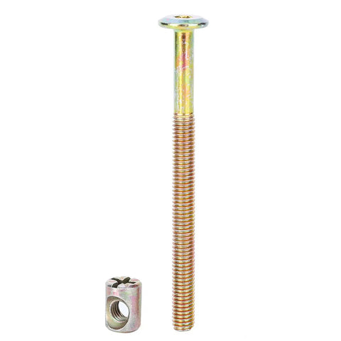 Tough As Nails M6 X 80Mm Wood Bed Bolts Replacement Kit with hex socket head cap screw and coupler for sturdy connections.