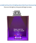 UV Resin Curing Light For 3D Printers With 360 Degree Rotating Solar Turntable 6x405nm LEDs showing usage in curing enclosure.