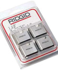 Beefy 2 Inch Pipe Thread Die Set Alloy Steel 4 Piece Silver in packaging for precise durable threads on plumbing jobs