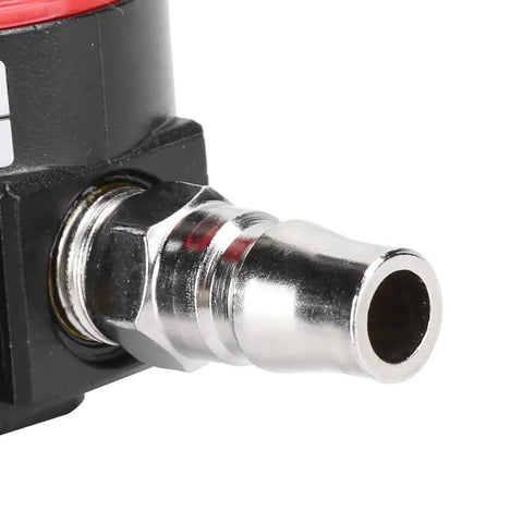 Close-up of Universal Car Radiator Leak Tester And Cooling System Diagnostic Gauge with Quick Pressure Test 0.1 to 0.16 Bar Big 50cm Air Hose