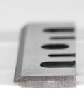 Heavy Duty 3 1/4 Inch Carbide Tipped Planer Blades Set Of Two close-up view of sharp cutting edge for smooth woodworking.