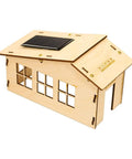 Solar House Building Kit For Kids And Teens Learn Clean Energy Concepts Build Working Circuits Test Solar Generation And Light Up A Mini House With A Flashlight Simulated Sun For A Fun Hands On STEM Experience wooden model with solar panel