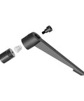 Exploded view of 8 Pieces Adjustable Clamping Lever Handles M6 Female Thread Knobs 40mm Lever Length, black handle parts.