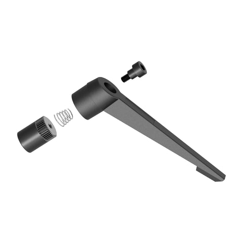 Exploded view of 8 Pieces Adjustable Clamping Lever Handles M6 Female Thread Knobs 40mm Lever Length, black handle parts.