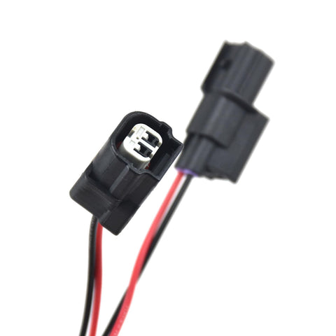 Close-up of VCM Muzzler Harness Disable Kit With Plugs For 3.5L V6 Honda Engines Including Ridgeline Odyssey Pilot Accord And Acura Vehicles To Disable Cylinder Deactivation For Improved Power Throttle Response And Engine Sound showing connectors.