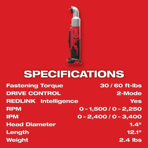 Heavy Duty Milwaukee M18 Compatible Two Speed Three Eighths Inch Right Angle Impact Wrench Bare Tool Built With A Slick Extended Paddle Switch And Killer Torque For Any Job Site Grind