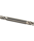 Beefy 1/4 In Shank Carbide End Mill, 4 Flute Tin Coated, Double End Stub Mill, Non Center Cutting, 2-1/2 In Overall Length, 1/2 In Flute Length