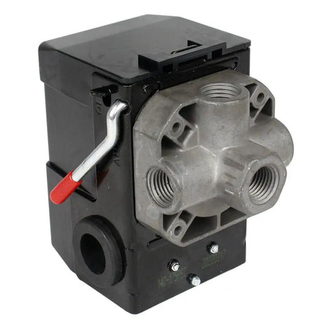 Air Compressor Pressure Switch Replacement Valve With Unloader For Four Port Systems 145 To 175 PSI Black Durable