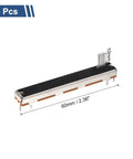 Five Pack Pro Grade Linear Slide Potentiometers 7 Pin B10K 60mm Length 45mm Travel 10mm Handle Fader Variable Resistors