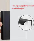 Aluminum Alloy Concealed Cabinet Door Pulls 1200mm Two Piece Black Wardrobe Kitchen Handles With Finger Edge detail view