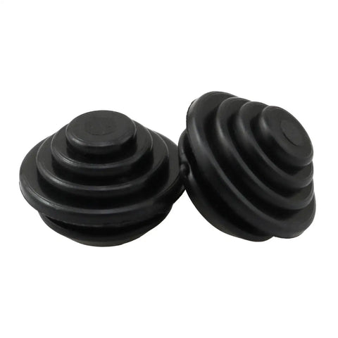 Two black conical cable glands from 20Pcs Black Conical Cable Glands Set For Metal Electrical Enclosures And Cable Sleeves Waterproof And Dustproof Seals