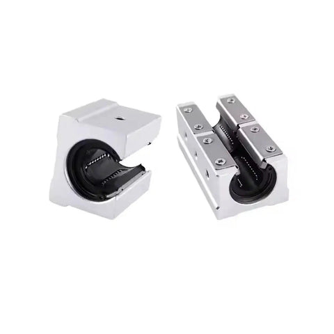 Dope Smooth SBR Linear Ball Bearing Block Kit for 12mm to 40mm guide rails, close-up view of metal construction and bearing mechanism