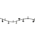 Oil Rubbed Bronze 96 Inch LED Flex Track Lighting Fixture With 5 Adjustable Heads Bulbs Included Customizable Ceiling Track For Kitchen Living Room Slick Modern Home Lighting