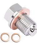 Magnetic M14 X 1.5 Oil Drain Plug Kit With Stainless Steel Pan Bolt And 2 Gaskets For Most Cars A Must Have Replacement