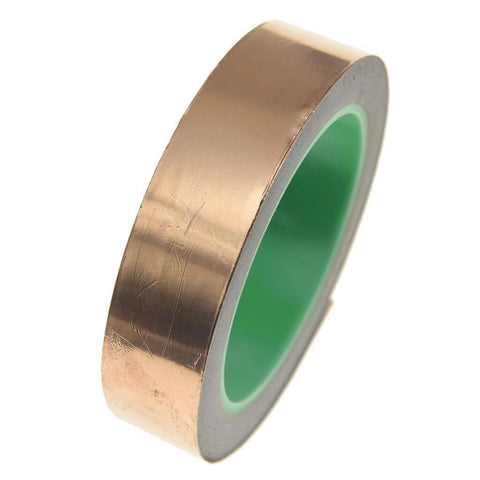 Guitar Shielding Copper Foil Paper For EMI Noise Reduction, Double Sided Conductive Shielding Roll, 65 Ft By 25 Mm