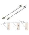 4 Pack Hydraulic Gas Spring Cabinet Door Supports For Kitchen Cabinets With 150N Lift And Smooth Open And Close, Includes Hardware