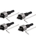19.5mm Hole Saw Set Pro Grade 65mm Overall Length Cutting Depth 13mm HSS Hole Saws 4 Pack With Hex Wrenches For Wood Metal Plastic Cutting