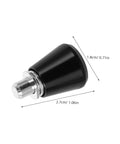 Heavy Duty 4 Pc Set Black Mechanical Spring Pins With Wear Resistance For Industrial Workshop Use And Reliable Smooth Operation Plus Super Stable Reset Power On Locating Pins To Keep Your Setup Rock Solid No Drift Amidst Vibration Ever, shown from an angle with size dimensions.
