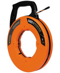 High Flex 75 Foot Tri Strand Polyester Fish Tape For Smooth Electrical Wire Pulling and super flexible guide line in orange reel.