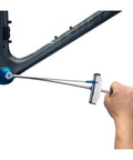 TW 2.2 Torque Wrench 0-60 Nm 3/8 Inch Drive for Bike Maintenance in use on bike frame, pro grade precision.