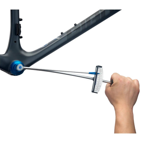 TW 2.2 Torque Wrench 0-60 Nm 3/8 Inch Drive for Bike Maintenance in use on bike frame, pro grade precision.
