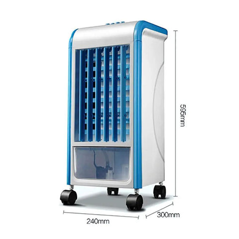 Slip Into Pure Chill With This Compact Evaporative Air Cooler Rocking Honeycomb Filters Three Speed Settings Built In Timer And Humidifier For Seriously Smooth Cooling - side view of the air cooler showing dimensions.
