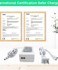 Replacement 24V DC Power Cord For Cricut Maker 3 Cutting Machine, 100-240V 50/60Hz Input, White Power Adapter Cable with certifications