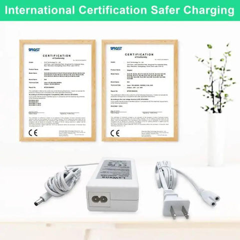 Replacement 24V DC Power Cord For Cricut Maker 3 Cutting Machine, 100-240V 50/60Hz Input, White Power Adapter Cable with certifications