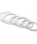 Pro Grade Ultra Thin Stainless Steel Flat Washer Set, 0.3mm Axle Spacer, High Precision M35/M48/M50, Five Piece Assortment Kit, 30x50 Mm, washers