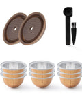 Upgrade Your Coffee Game With This Reusable Capsule Set For VertuoLine Machines, 2 caps, 3 pods, silicone discs, Nespresso DIY kit